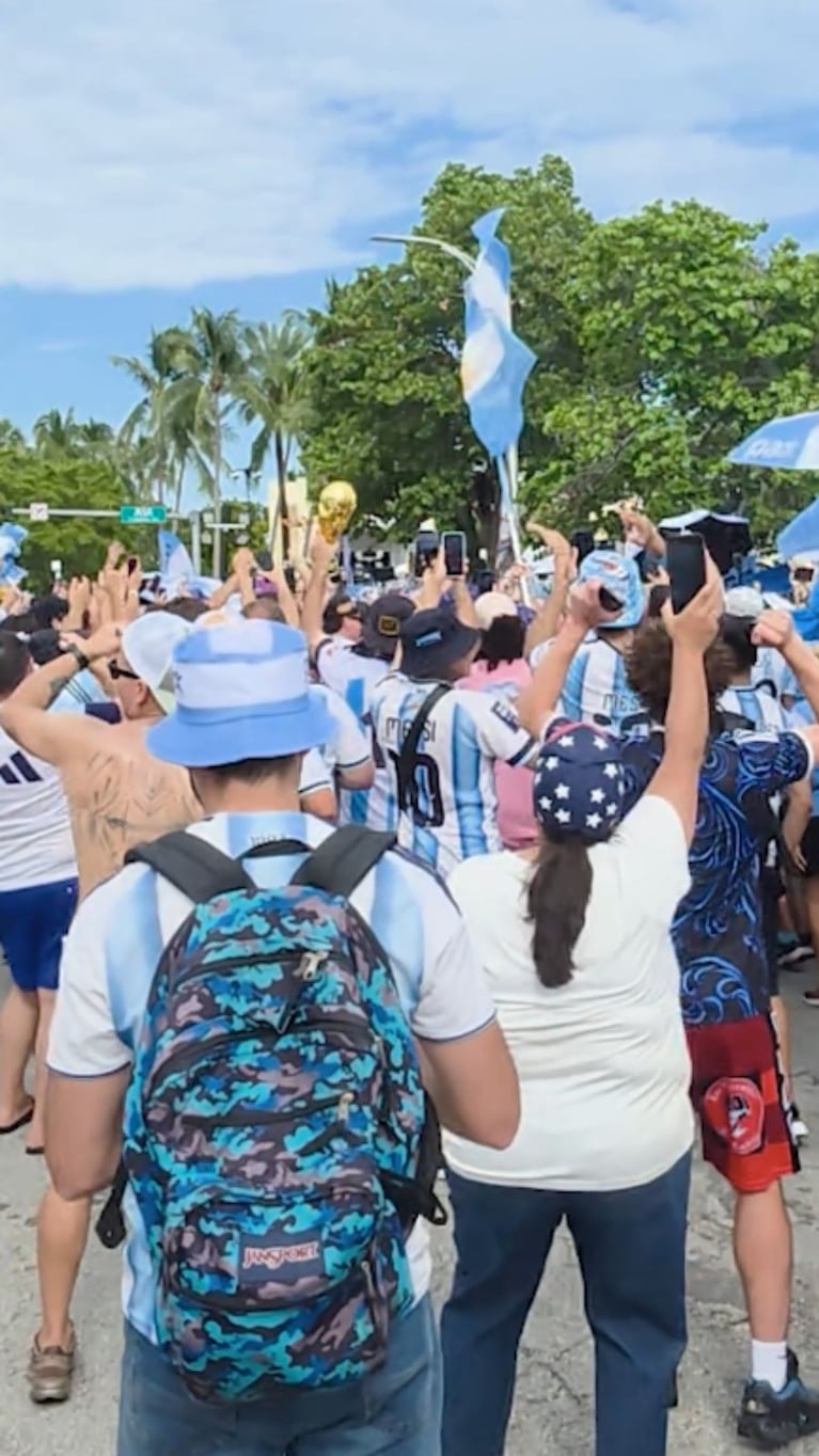 Invasión argentina en los banderazos en Miami