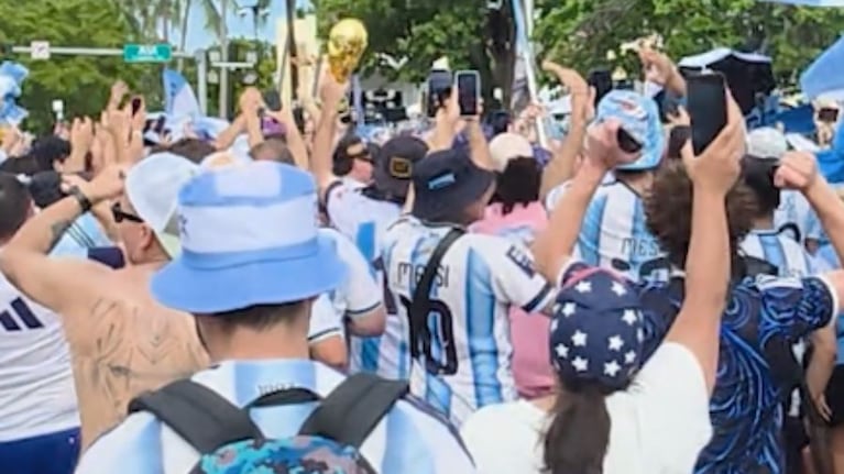 Invasión argentina en los banderazos en Miami