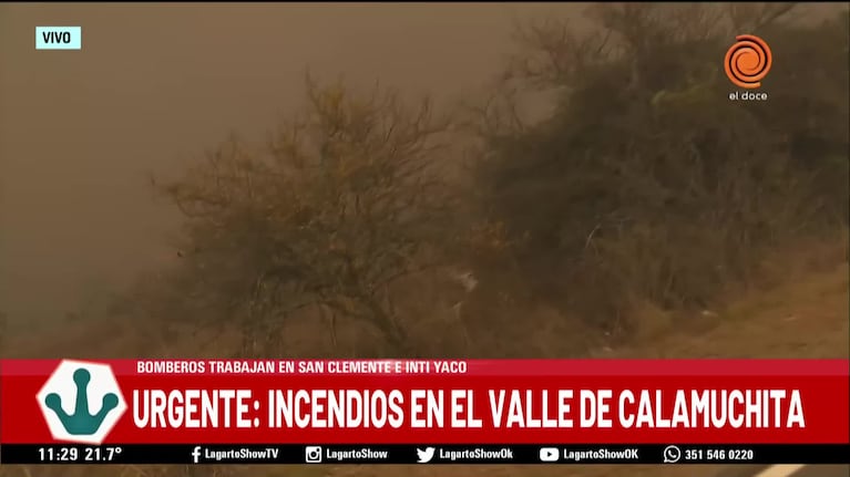 Incendios descontrolados en Calamuchita