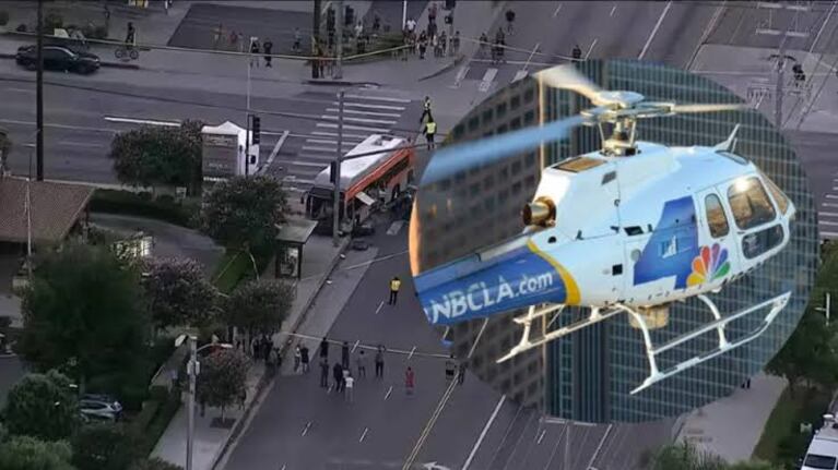 Así fue la caída del helicóptero del canal de noticias