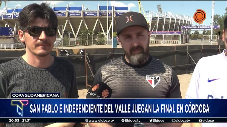 Córdoba se colmó de hinchas de Brasil y Ecuador por la final de la Sudamericana