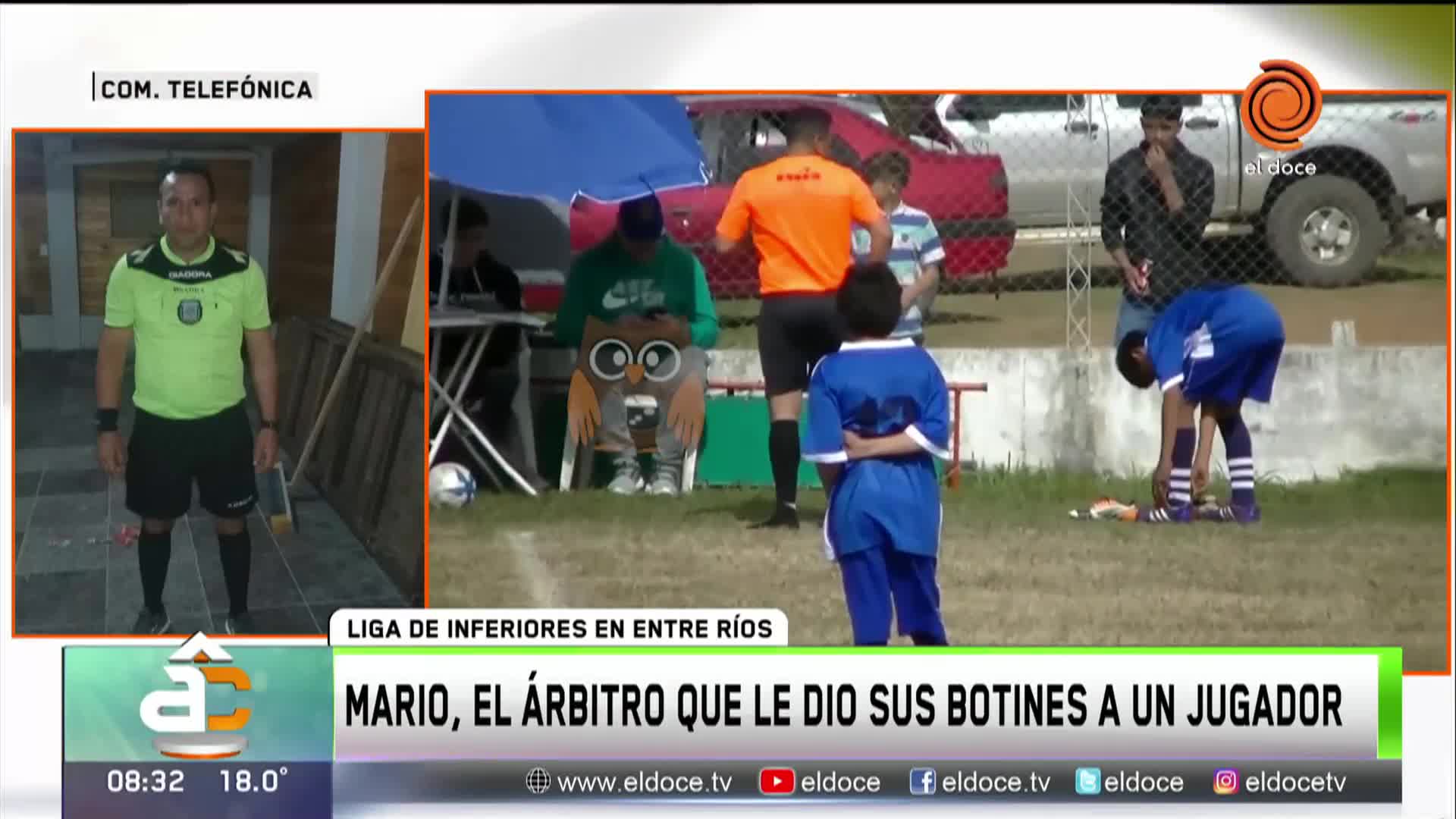 Habló el árbitro que le dio sus botines a un niño