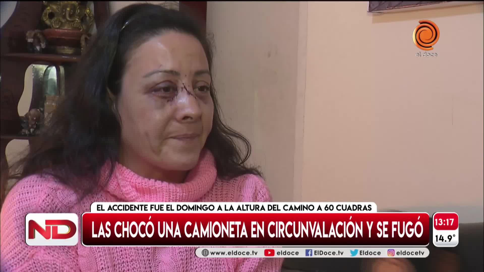 Un conductor las chocó en Circunvalación y se fugó