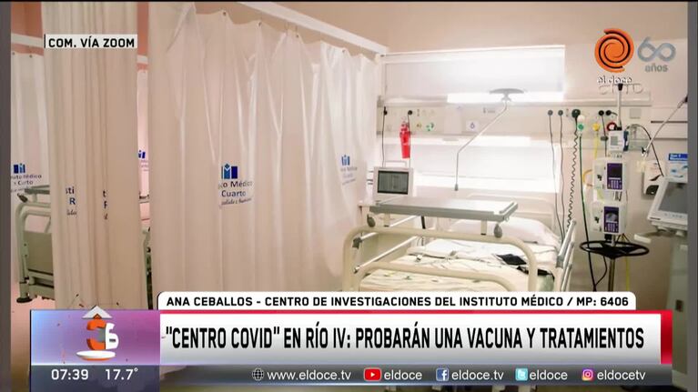 Río Cuarto: en un "centro Covid" probarán una vacuna y tratamientos