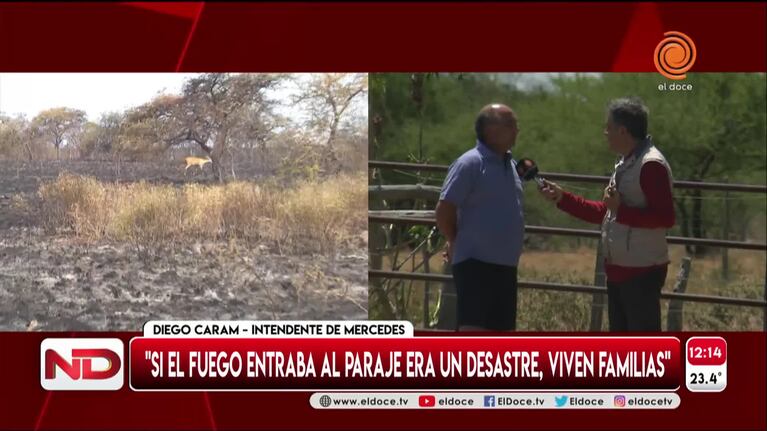 Guardias de cenizas en Corrientes: controlan que los focos no se reactiven