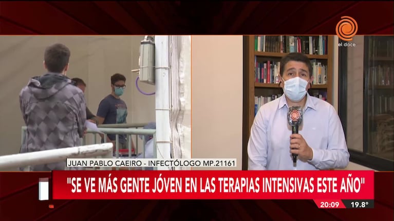Covid-19 en Córdoba: "Este año se ve más gente joven en terapia intensiva"