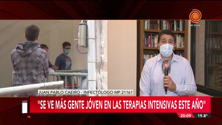 Covid-19 en Córdoba: "Este año se ve más gente joven en terapia intensiva"