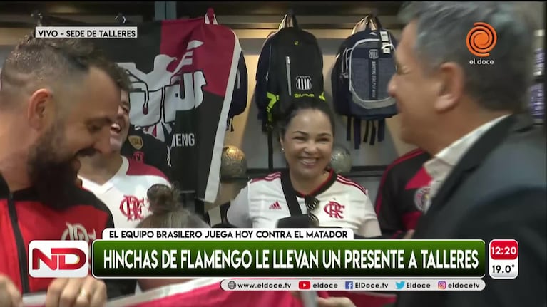 Una comitiva de Flamengo reconoció a Talleres