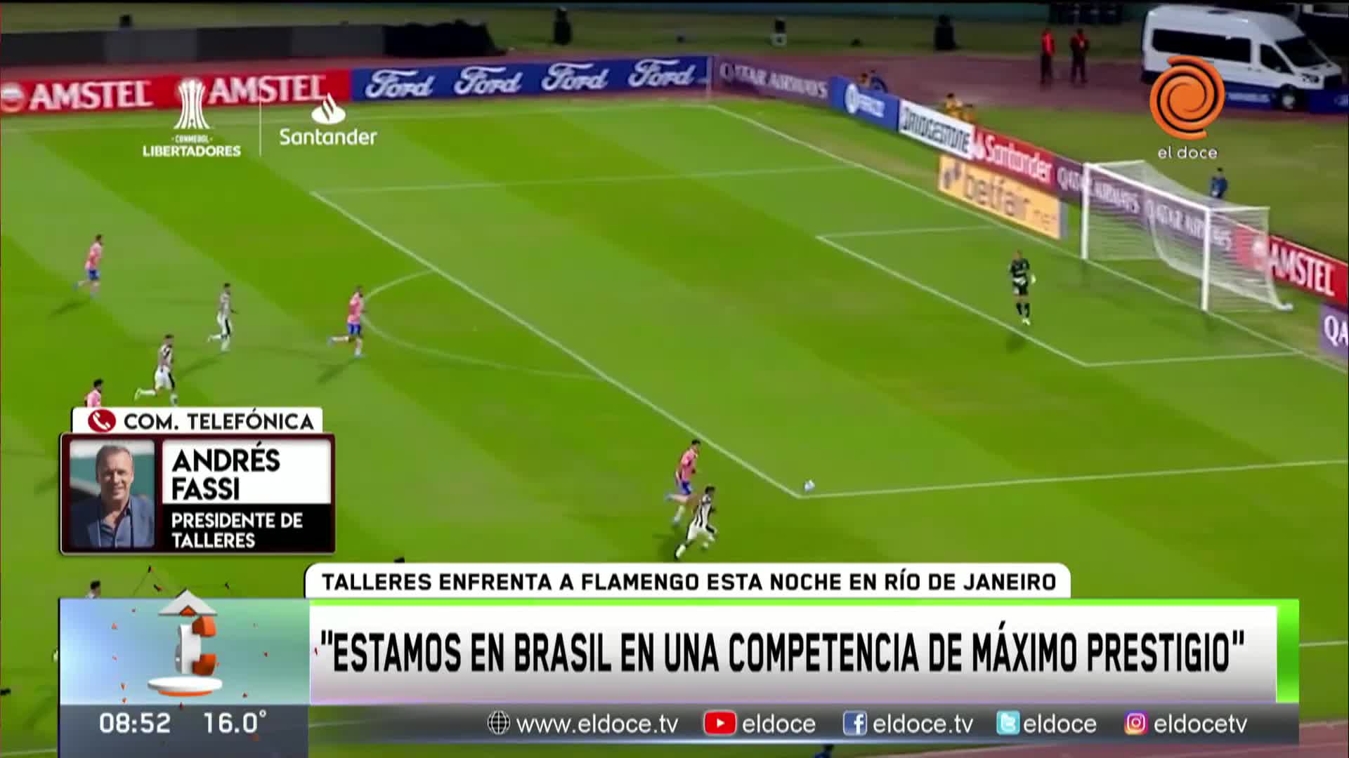 Fassi, en la previa de Flamengo-Talleres