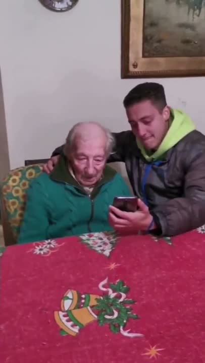 El abuelo de 100 años recibió un mensaje de Messi