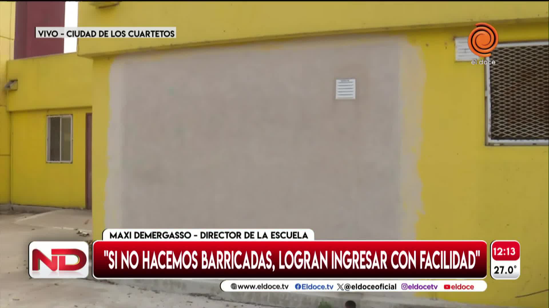 Reclaman por vandalismo y robos en una escuela de Córdoba