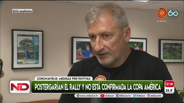 Pichi Campana: "Seguramente el Rally se va a postergar"