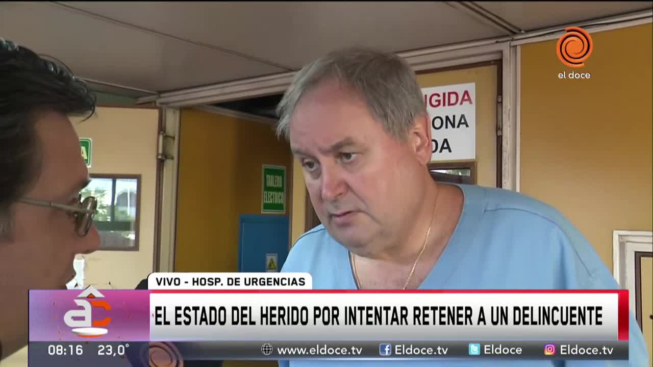 El estado de salud del vecino baleado