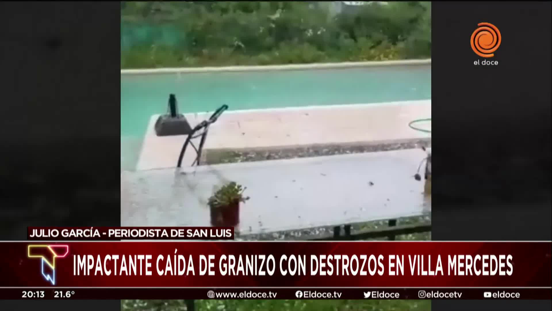 Cómo se vivió la caída de granizo y la lluvia en Villa Mercedes