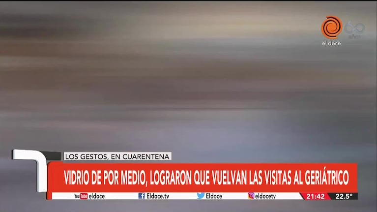 Vidrio de por medio, consiguieron que vuelvan las visitas a un geriátrico