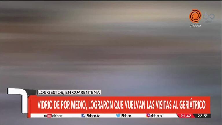 Vidrio de por medio, consiguieron que vuelvan las visitas a un geriátrico