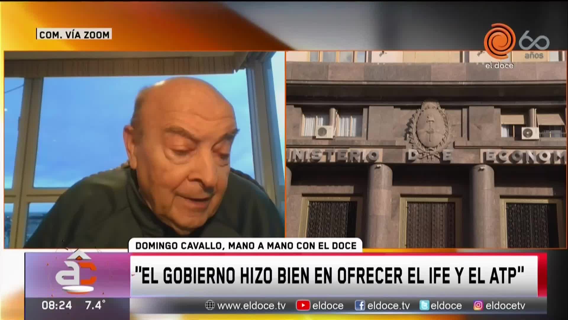 Domingo Cavallo: "El Gobierno debería ser más ágil para que la gente pueda trabajar"