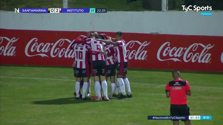 Graciani y un golazo para poner el 2 a 0 de Instituto