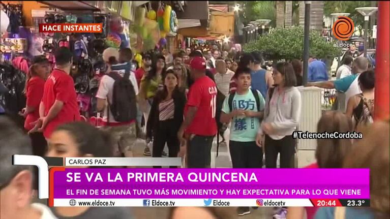 Turistas, encantados con Carlos Paz: ¿qué eligen hacer?