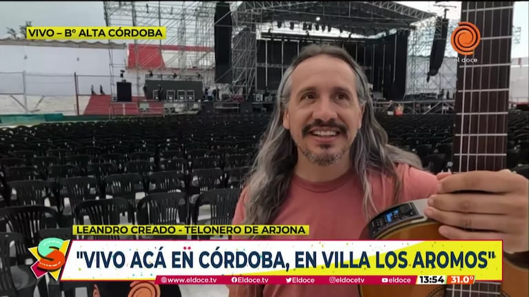 El cordobés que abrirá el show de Arjona