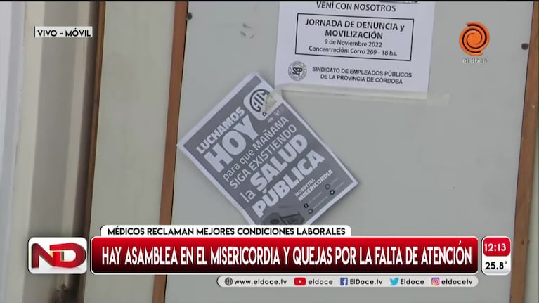 Médicos del Hospital Misericordia realizaron una asamblea por tiempo indeterminado