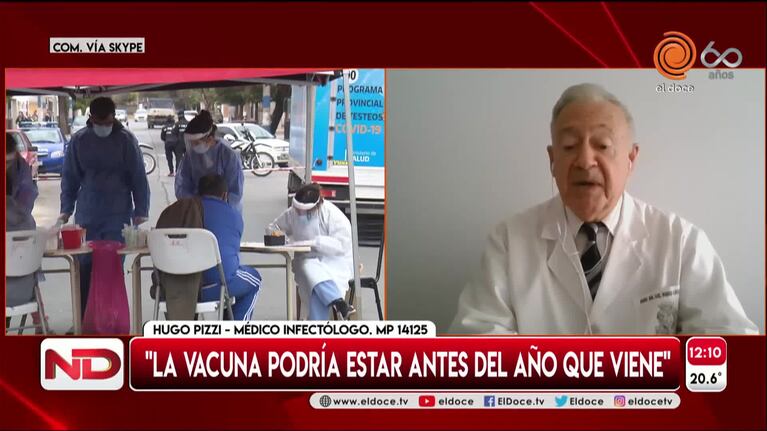 Hugo Pizzi: "La vacuna podría estar antes de fin de año"
