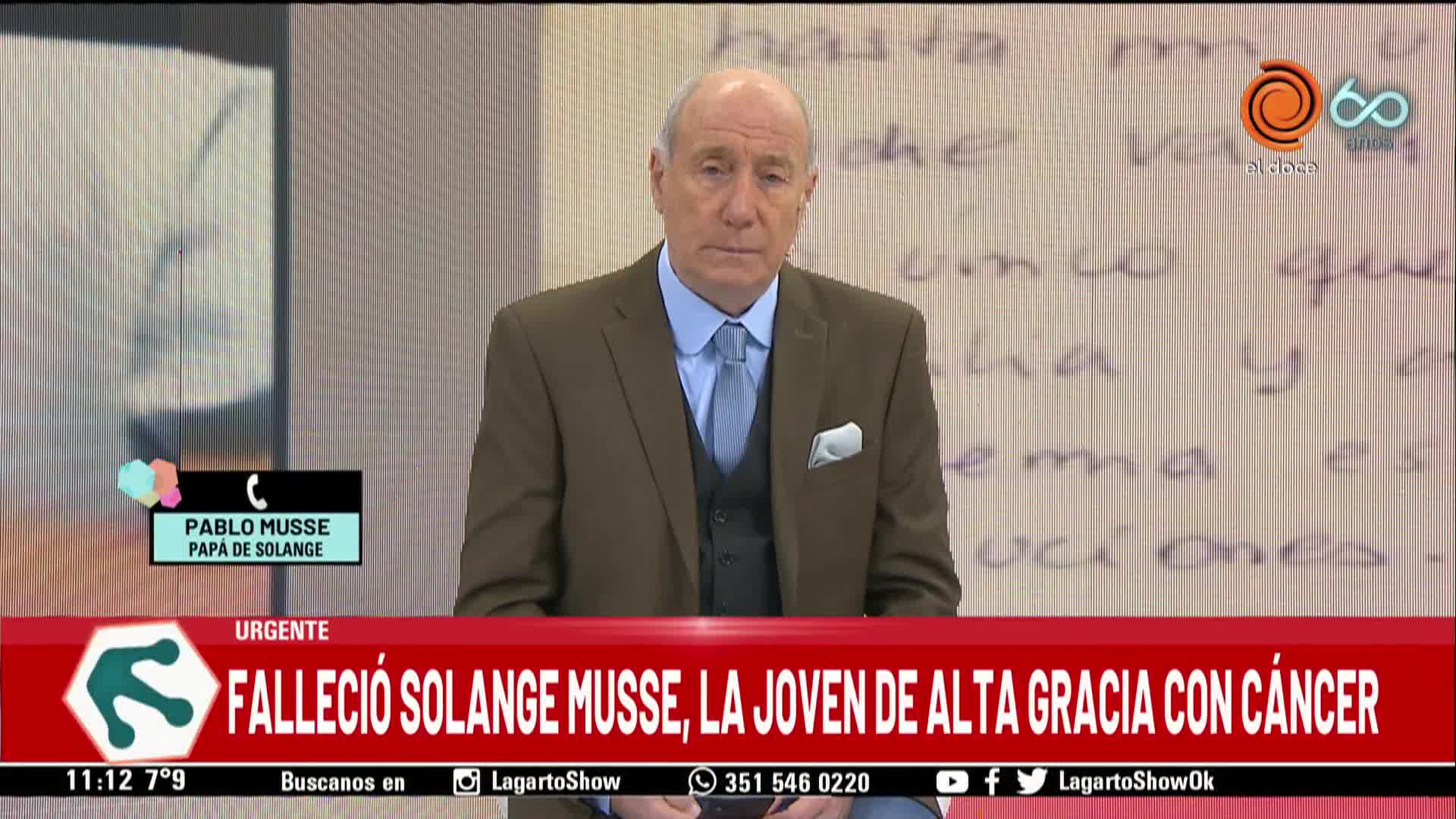 Habló el papá de Solange Musse: "El hisopado me dio negativo"