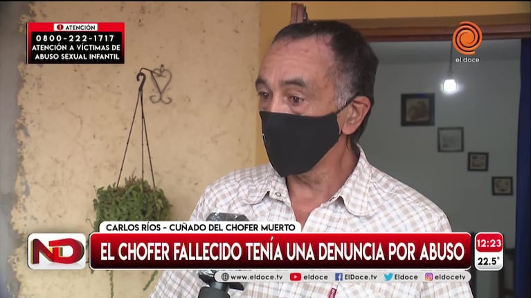 Habló el cuñado del chofer de ERSA muerto: "Lo acusaban de pedófilo"