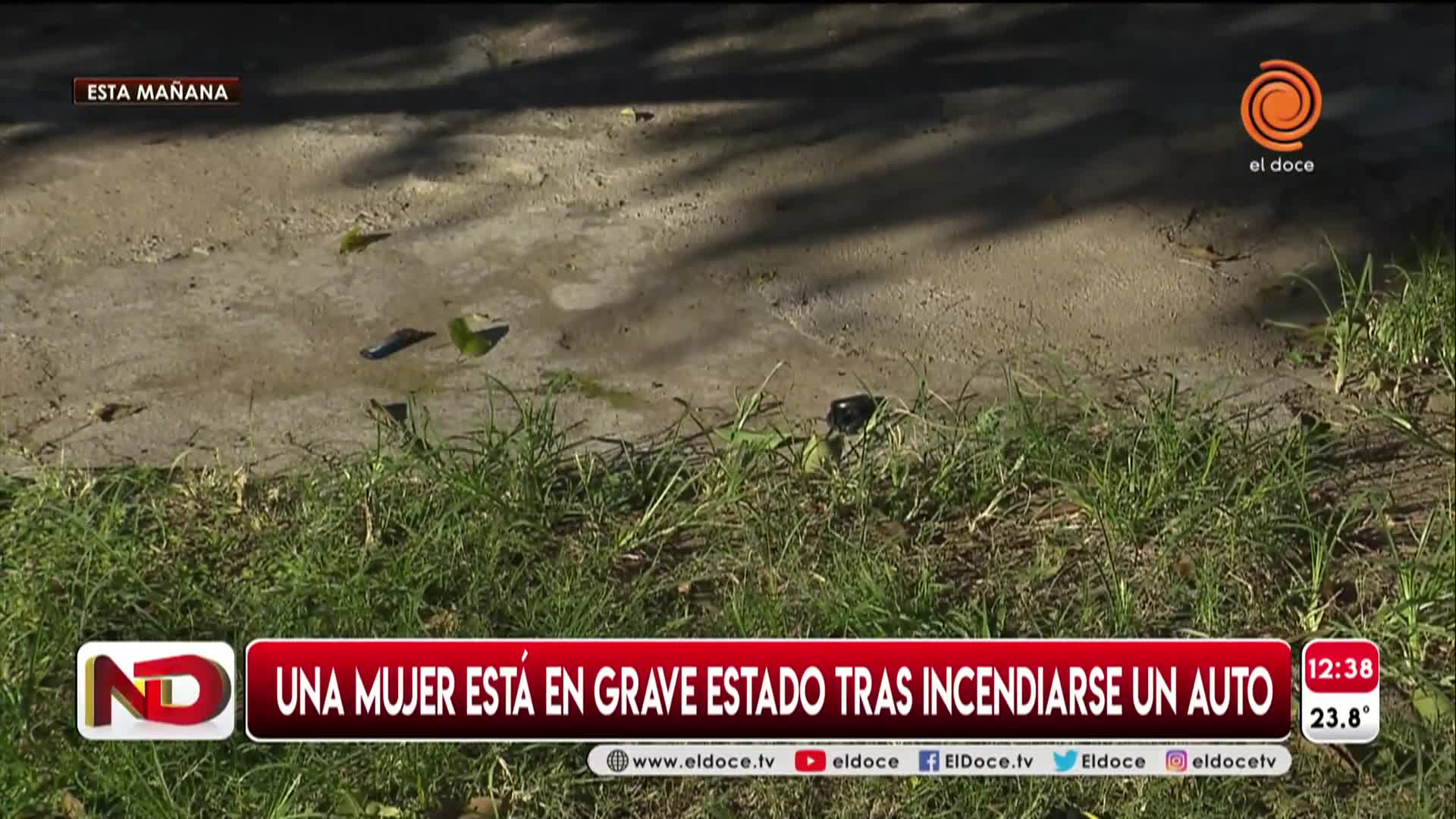 Auto incendiado y mujer en gravísimo estado: las hipótesis