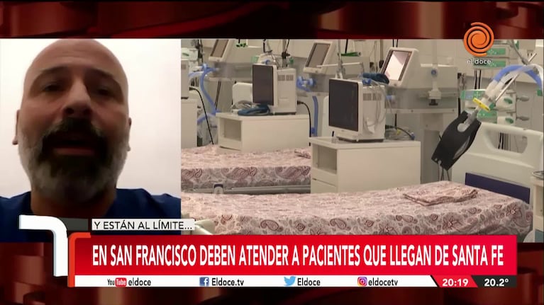 San Francisco: atienden pacientes que llegan de Santa Fe y el sistema está al límite