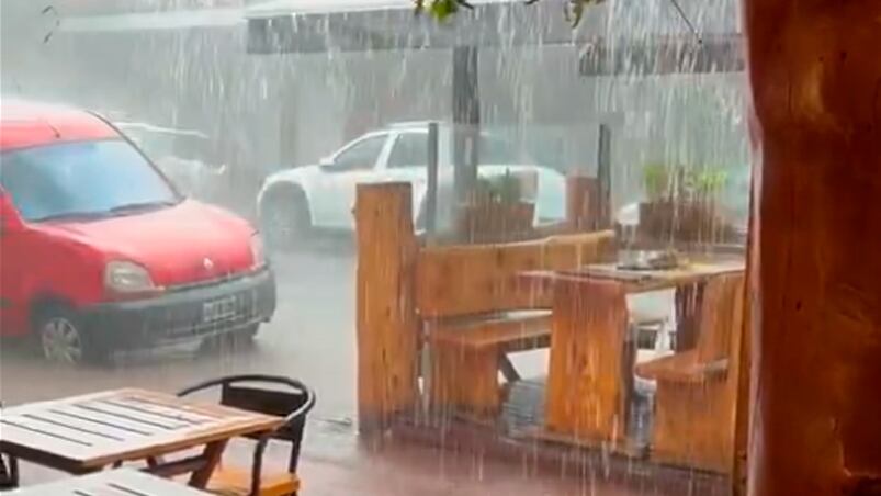 Lluvia torrencial en Villa General Belgrano