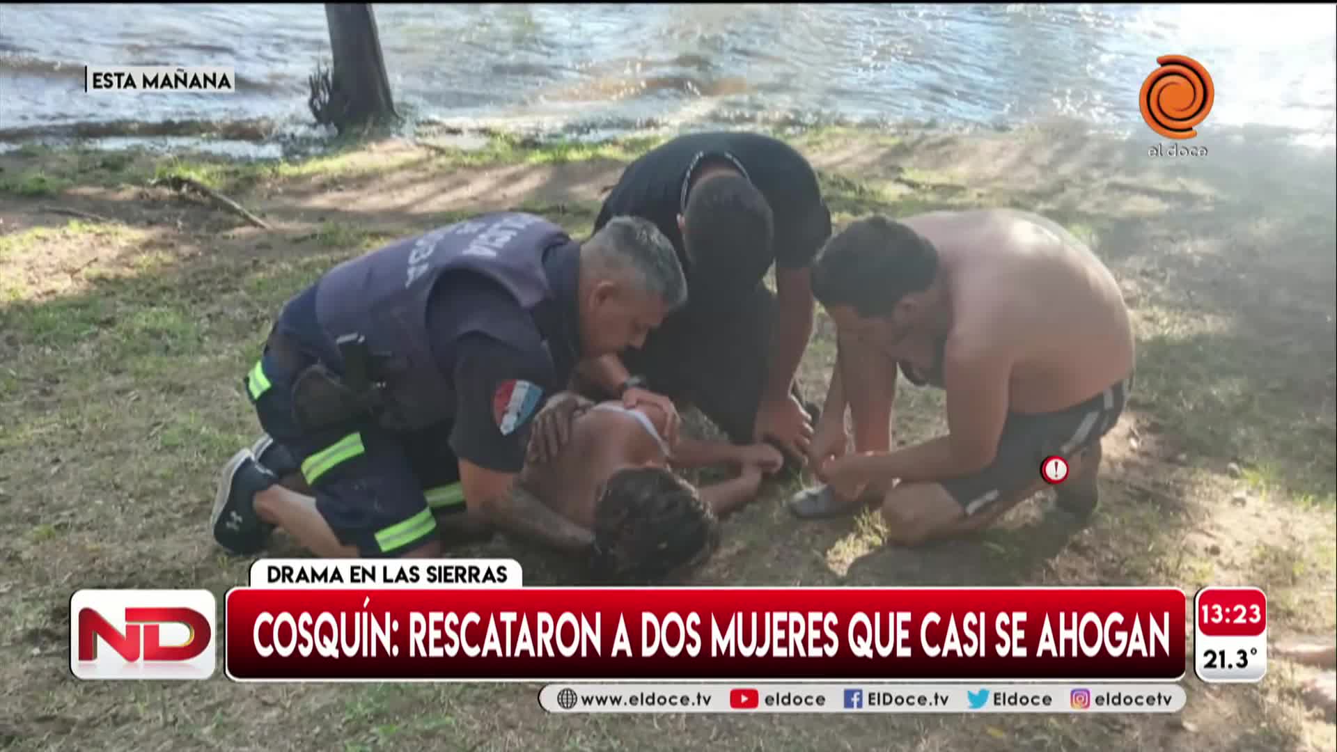 Drama en el río Cosquín: cómo fue el rescate de una madre y su hija