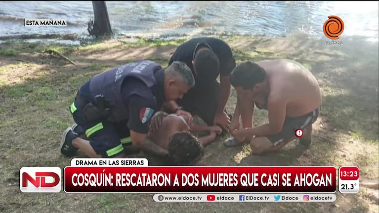 Drama en el río Cosquín: cómo fue el rescate de una madre y su hija