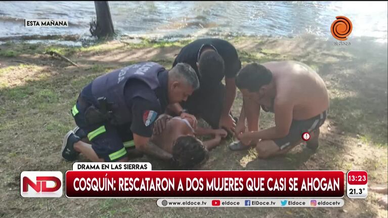 Drama en el río Cosquín: cómo fue el rescate de una madre y su hija