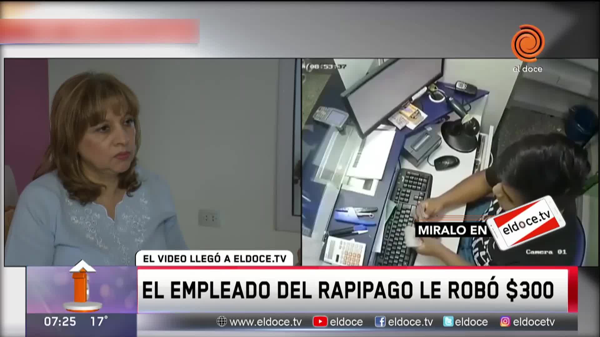 Fue a pagar impuestos y el empleado le robó dinero