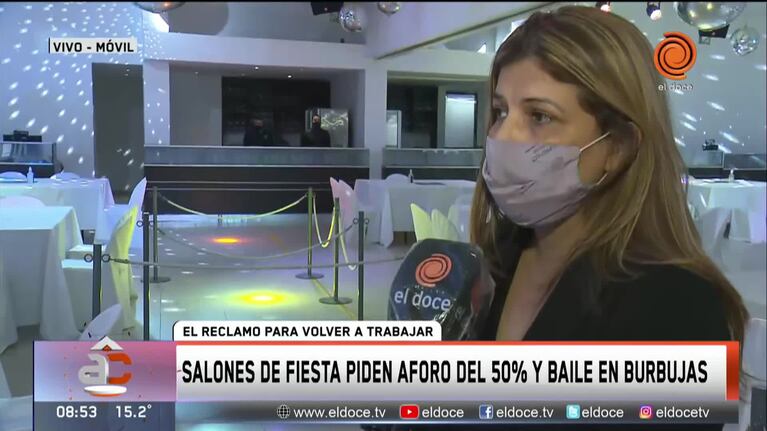 Salones de fiesta piden 50% de capacidad y baile con burbujas