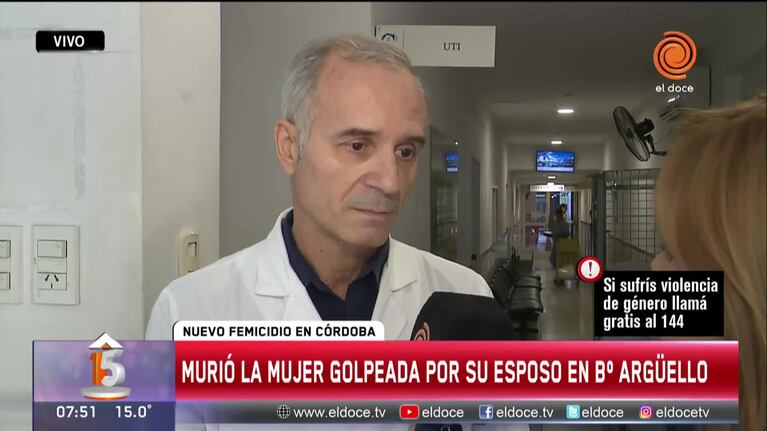 Murió la mujer golpeada por su marido