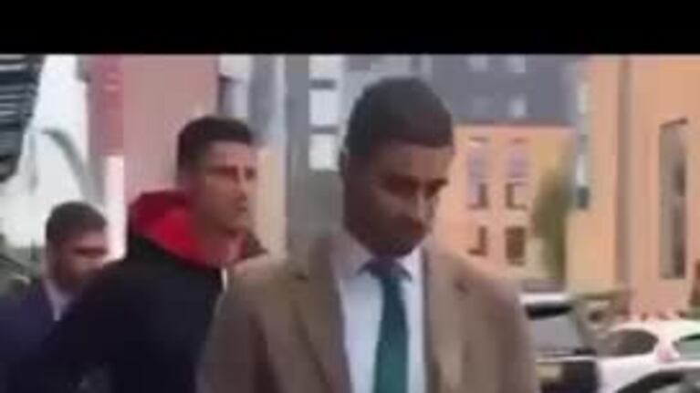 Cristiano Ronaldo llegó en un lujoso auto al entrenamiento
