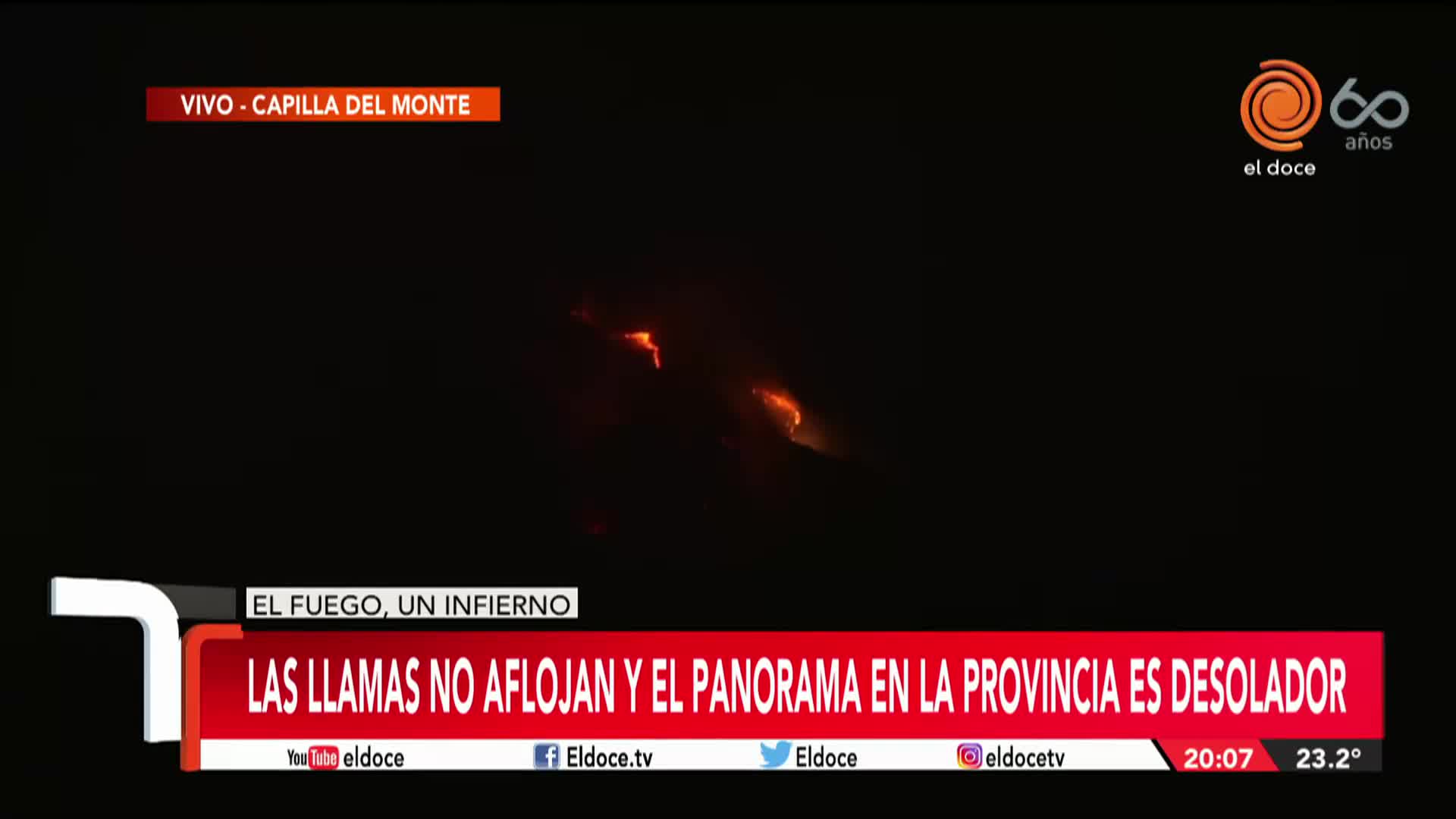 Realizaron un contrafuego para evitar que llegara a la ruta N38