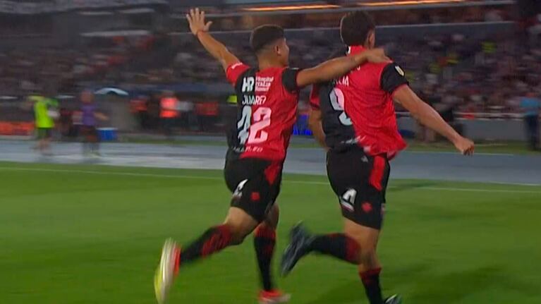 El gol de García para el 3 a 1 de Newell’s ante Talleres