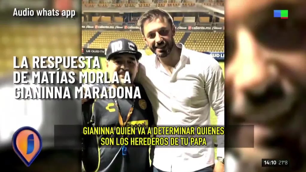 Se filtraron audios que Morla le envió a Gianinna Maradona