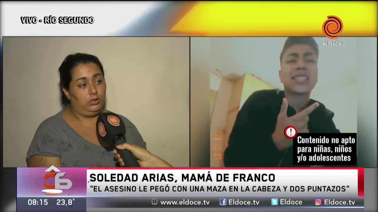 El testimonio de la mamá de Franco Araoz