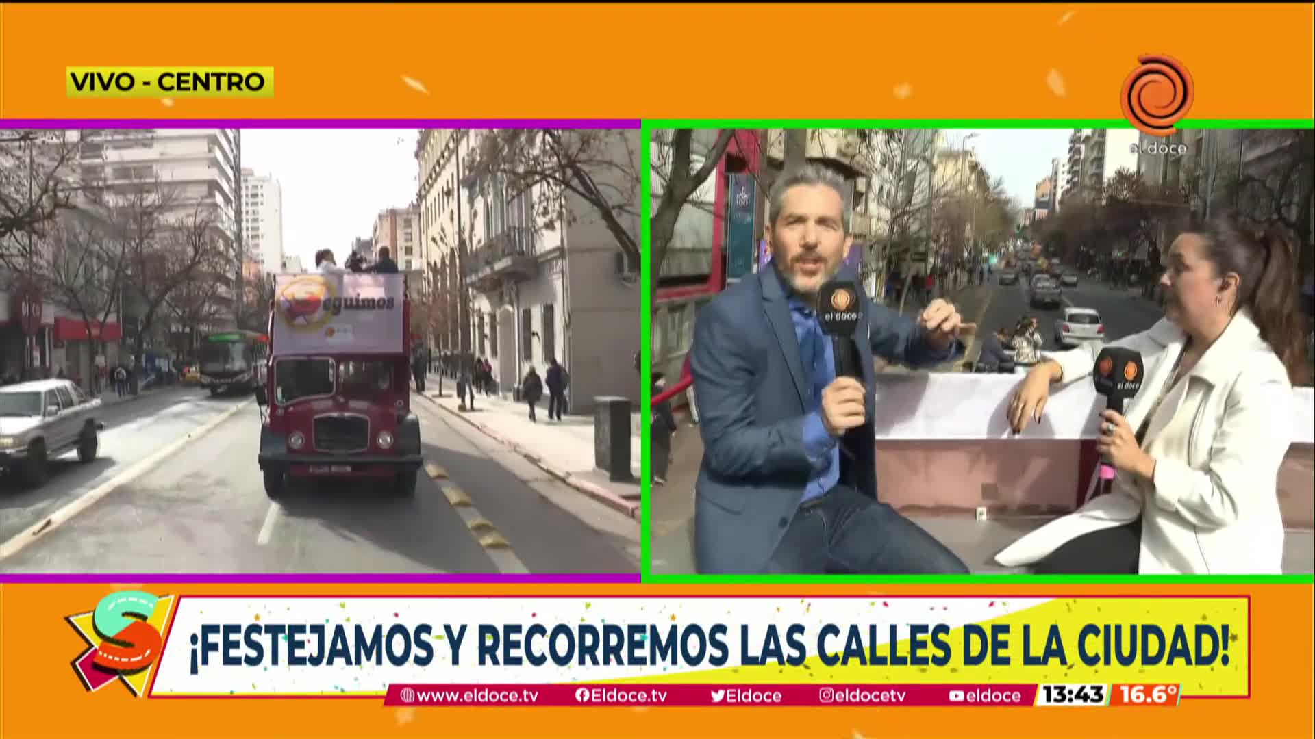 El equipo de Seguimos paseó en el bus turístico