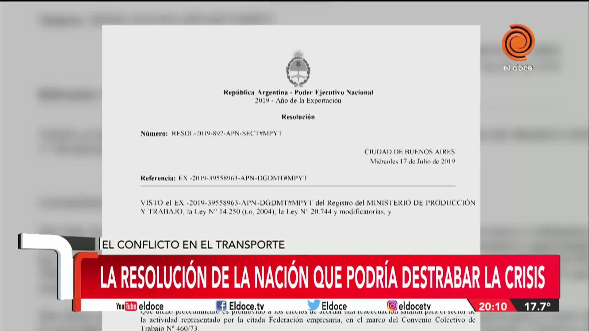 La resolución que podría destrabar el paro de transporte