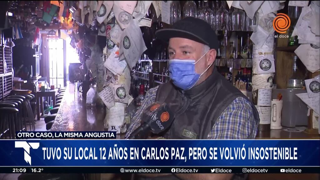 Cierra su bar en Carlos Paz y se va a vivir a otro país