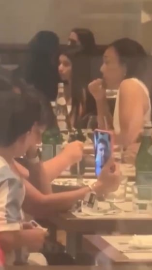 La videollamada de Antonela y sus hijos con Messi
