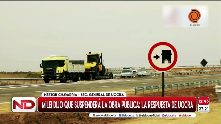 Milei anticipó el fin de la obra pública y desde Uocra expresaron preocupación