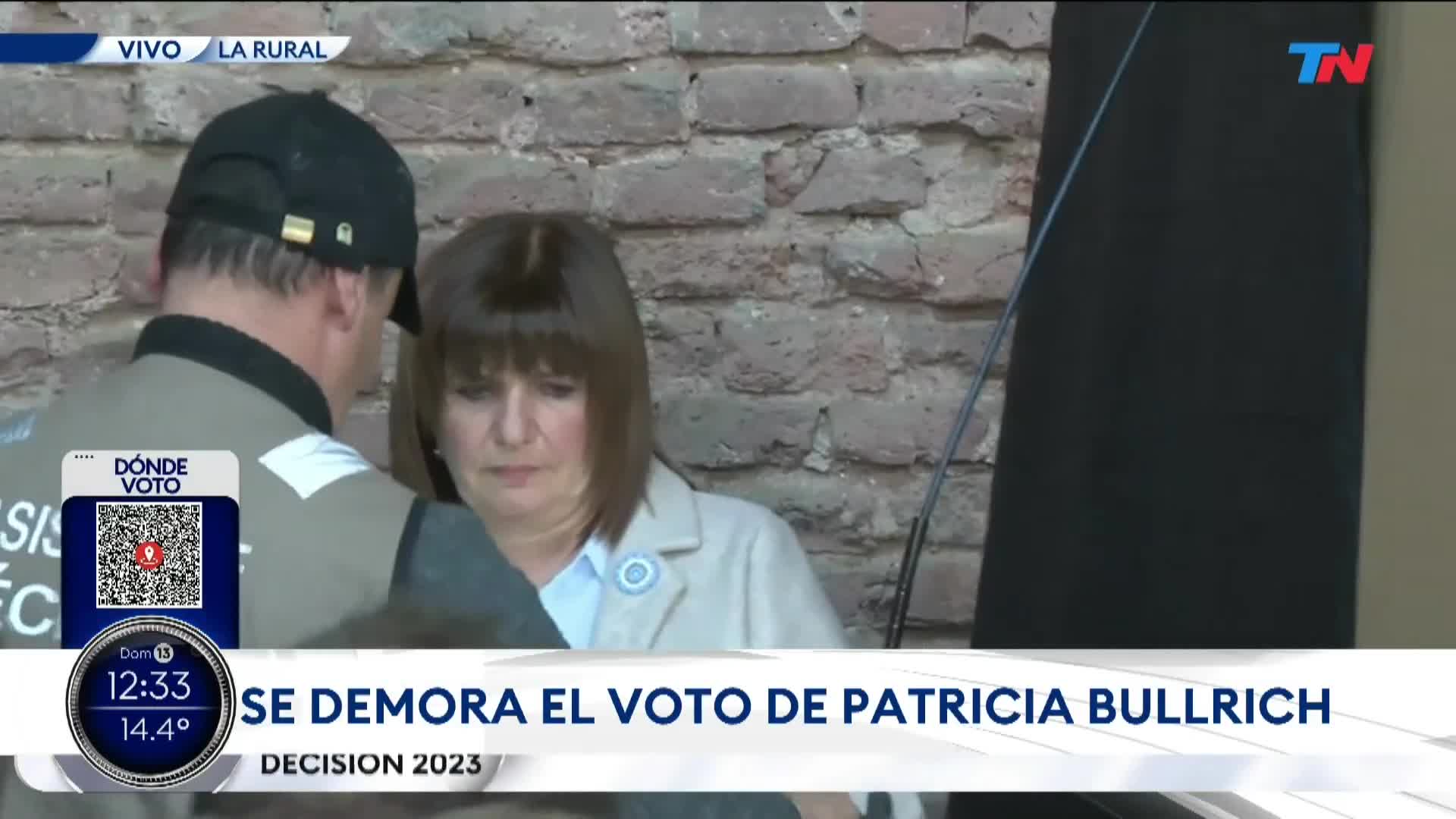 Falló el sistema y Bullrich tardó 15 minutos en votar