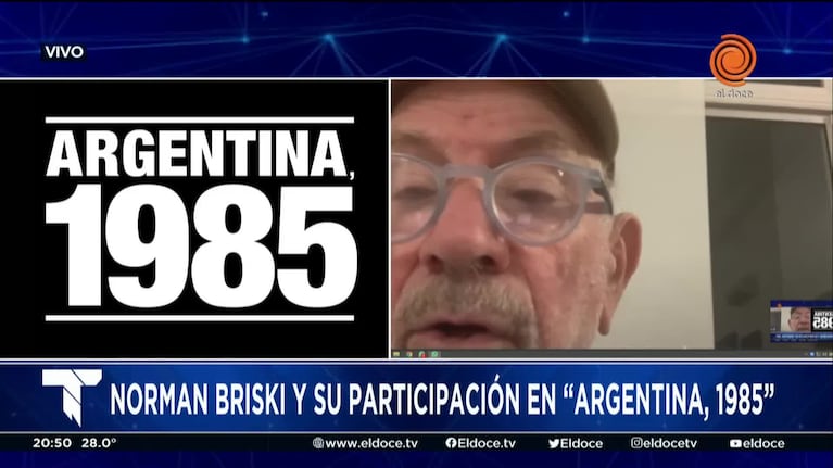 Norman Briski habló de su último papel en Argentina, 1985