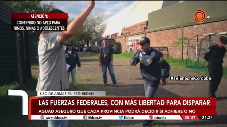 Oscar Aguad y el uso de armas: "Necesitamos poner orden en este país"